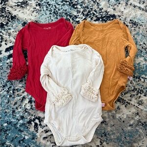 Ruffle Butts Bodysuit Trio + long sleeve top